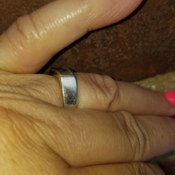 Vintage sterling MOP ring ‎ 6.5 - Picture 3 of 9